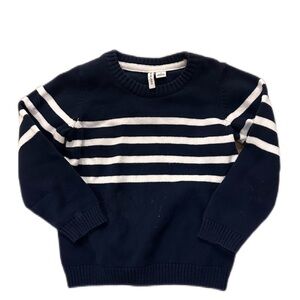 COPY - Janie and Jack Boys Navy STRIPED SWEATER Size 6